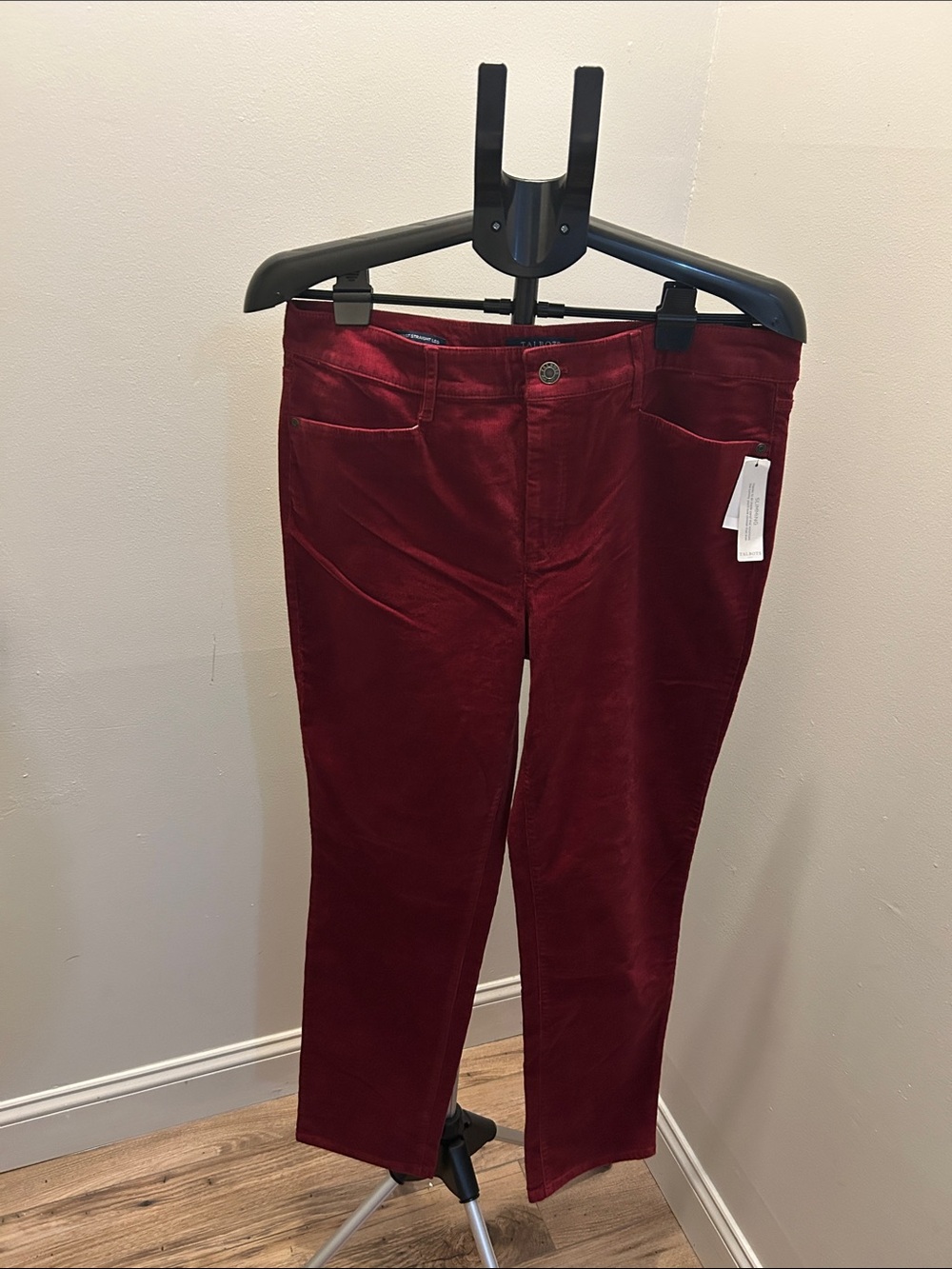 Talbots Deep Red Cropped Corduroy Jeans